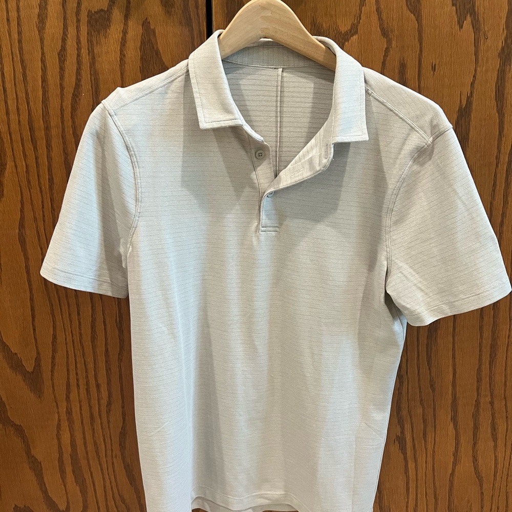 Lululemon Athletica Gray Polo Shirt Classic Design